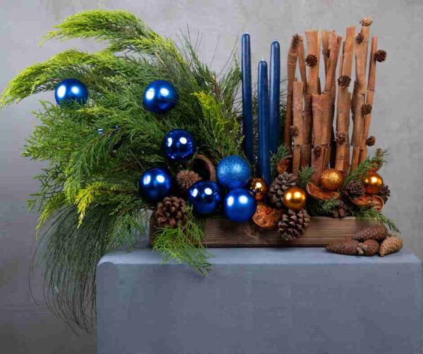 Blue Christmas Arrangement