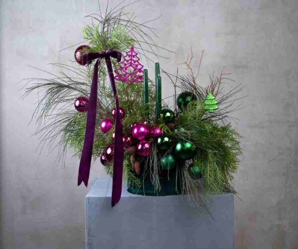 Purple & Green Christmas Arrangement